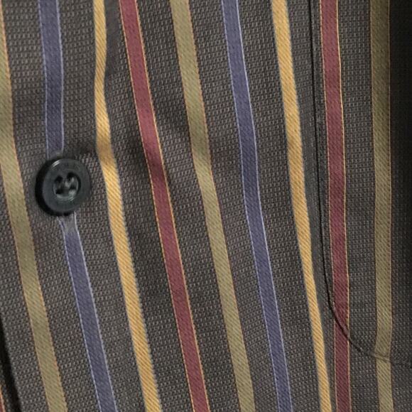 ROBERT TALBOTT MEN'S DRESS SHIRT, STRIPED, SZ L, EUC - Picture 2 of 6